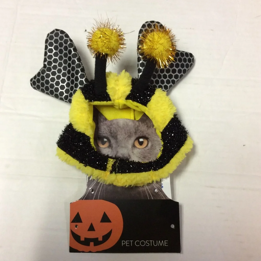 Cat Halloween Bee Hat Wooly Wonkz Cat Toys